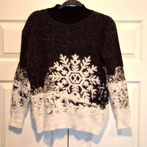 Black and White Snowflake Sweater
